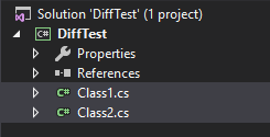 Visual Studio solution with two classes