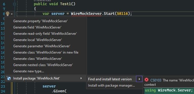 wiremock-install-in-visual-studio