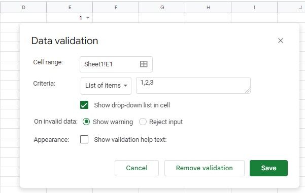 google-sheets-dropdown-data-validation-dialogue-list-of-items