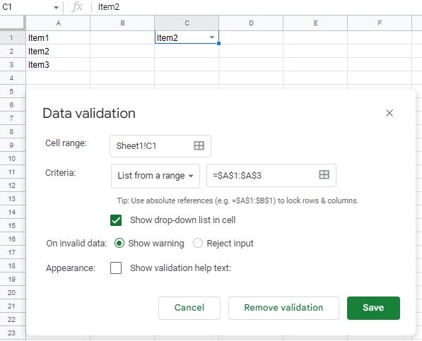 google-sheets-dropdown-data-validation-dialogue