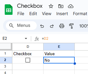 google sheet checkbox with different value