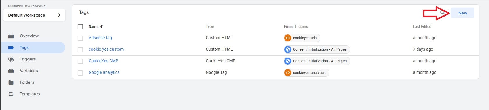 google tag manager add new tag